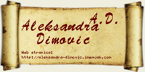 Aleksandra Dimović vizit kartica